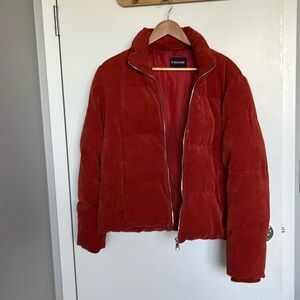 Orange corduroy coat
